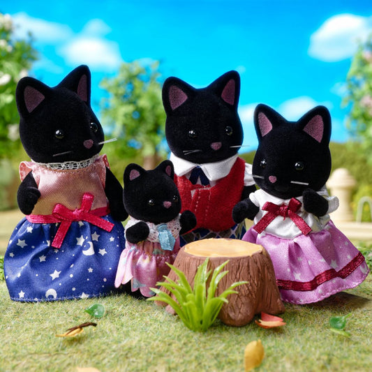 Calico Critters: NEW Midnight Cat Family