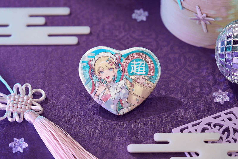 [PREORDER] Needy Streamer Chinese Restaurant Series Heart-Shaped Pinback Button OMGkawaiiAngel (Summer 2027)