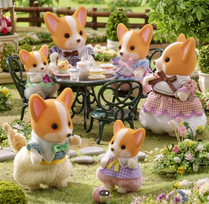 Calico Critters: 40th Anniversary Corgi Family Celebration Set