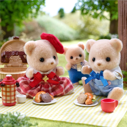 Calico Critters: Biscuit Bear Siblings Picnic Set (Japan Exclusive)