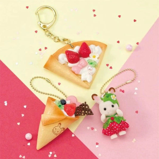 Calico Critters: Strawberry Crepe DIY Keychain